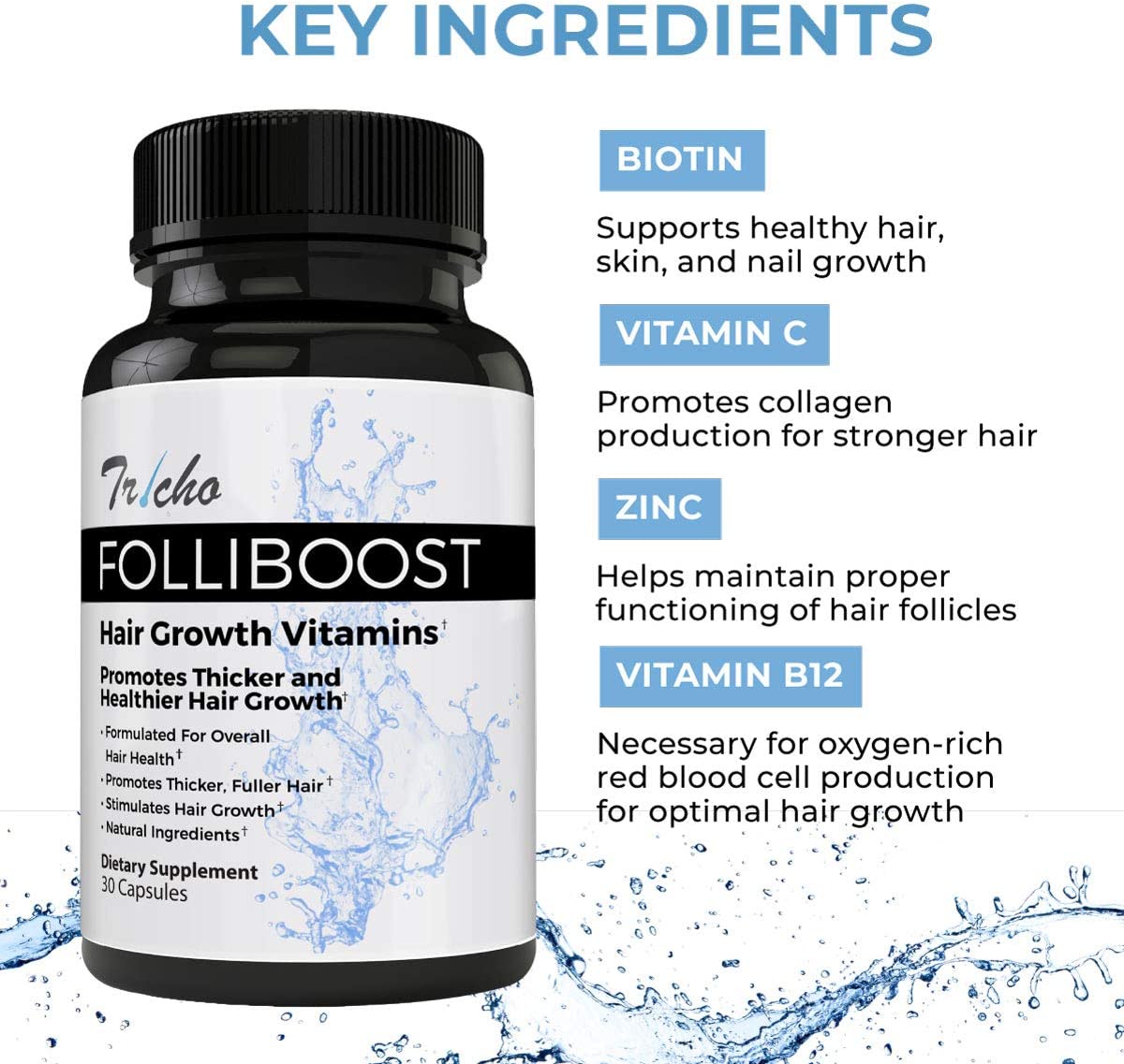 3 Bottle Subscription of Folliboost Hair Vitamins
